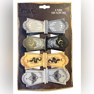 Gothic 8 piece bag clips